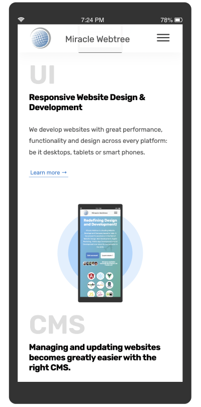 iPhone app
            delivery screen